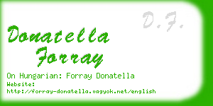donatella forray business card